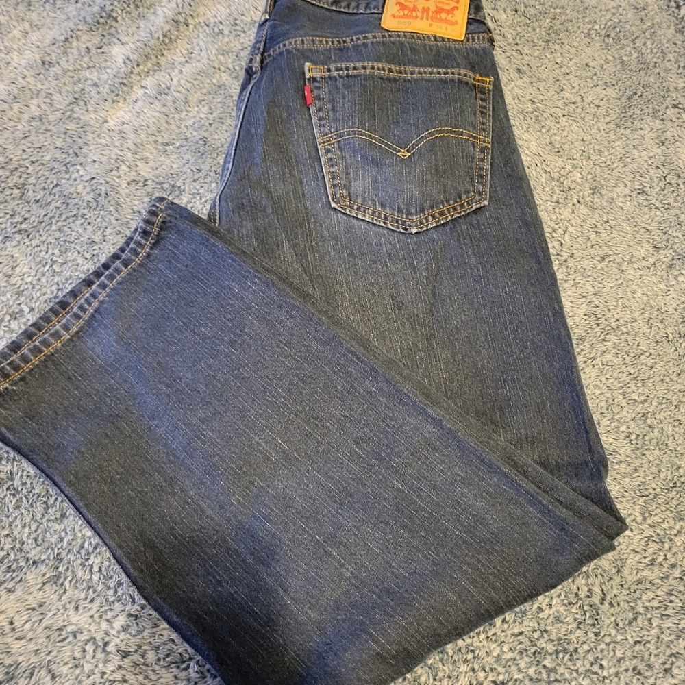Levi 559 Relaxed straight fit dark blue jeans size 34x30